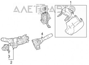 Comutatorul de sub volan din dreapta pentru Lexus RX350 RX450h 10-15