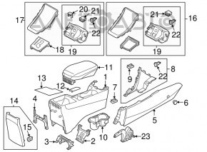 Capacul schimbatorului de viteze pentru Hyundai Elantra UD 11-13, transmisie automata.