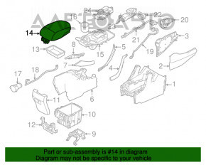 Consola centrală cu cotieră pentru Hyundai Santa FE Sport 17-18, culoare bej.