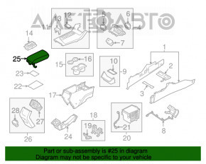 Подлокотник Hyundai Sonata 18-19 серый