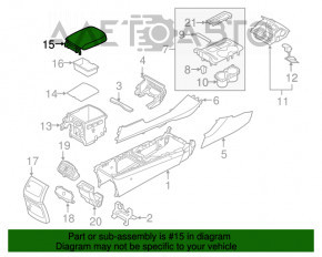 Brațul de sus al cotierei Kia Sorento 16-20 piele neagră, zgârieturi, prinderea ruptă