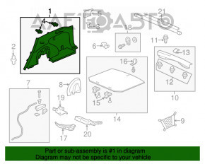 Capotă arc stânga Honda CRV 12-16 bej.