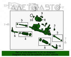 Рейка рулевая Chevrolet Equinox 18-20 электро