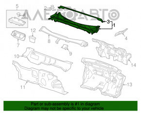 Grila stergatoarelor din plastic pentru Chevrolet Impala 14-20