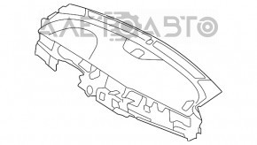 Panoul frontal cu AIRBAG Kia Niro 17-19 HEV, PHEV negru, fără difuzor central.