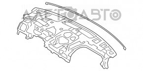 Panoul frontal fără AIRBAG pentru Hyundai Santa FE 19-20, negru.