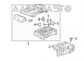 Capacul cutiei de siguranțe sub capotă pentru GMC Terrain 18+ este mare