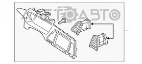 Накладка торпеды центральная Hyundai Sonata 15-17 черная