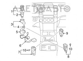 Butonul de încălzire a scaunului stâng pentru Lexus GX470 03-09, nou, original OEM.