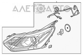 Farul din față dreapta asamblat pentru Chevrolet Equinox 18-21 halogen