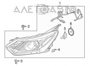 Farul din față dreapta asamblat pentru Chevrolet Equinox 18-21 halogen