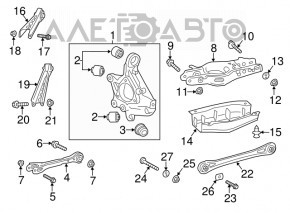 Цапфа задняя правая Chevrolet Camaro 16- 6.2