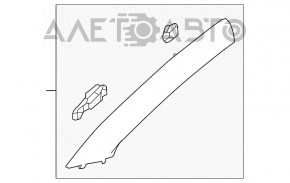 Накладка передней стойки левая Chevrolet Equinox 18-21 серая