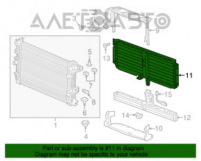 Жалюзи дефлектор радиатора Chevrolet Equinox 18-21 в сборе верх, с моторчиком 23285638