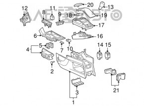 Controlul joystick-ului ecranului Lexus CT200h 11-17 piele neagră