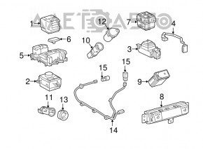 Joystick-ul de control al ecranului pentru Lexus RX350 RX450h 16-19 cu cotieră neagră.