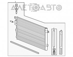 Радиатор кондиционера конденсер с охлаждением АКПП Chevrolet Equinox 18-21