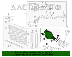 Bobina de condensare a compresorului de aer condiționat Chevrolet Equinox 18-22 LYX