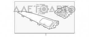 Накладка торпеды правая верхняя Hyundai Sonata 15-17 графит