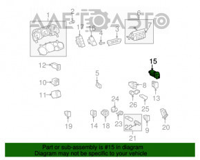 Controlul geamului de ridicare a portierei portbagajului Toyota Sequoia 08-16