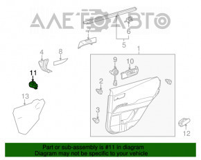 Controlul geamului electric din spate dreapta pentru Lexus RX350 RX450h 10-15