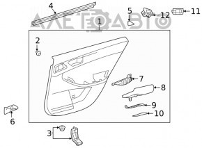 Controlul geamului electric din față dreapta pentru Toyota Highlander 14-19 negru cu crom, automat