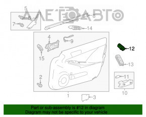 Управление стеклоподъемником передним правым Lexus RX350 RX450h 10-15 черн