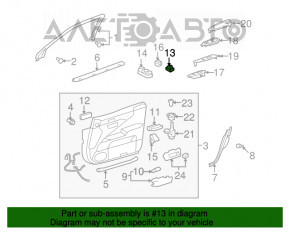 Controlul geamului electric din spate dreapta pentru Lexus LS460 LS600h 07-12 cu capac