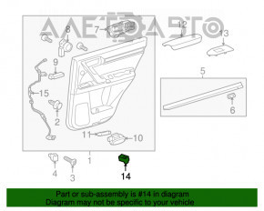 Controlul geamului electric din spate dreapta pentru Lexus Hs250h 10-12 auto, negru.