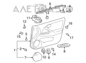 Controlul geamului electric din spate dreapta al Toyota Camry v30 2.4