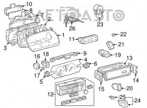 Кнопка открытия багажника и бензобака Lexus IS350 06-13