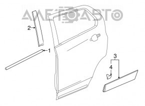 Capac usa inferioara spate stanga Chevrolet Equinox 18- structura