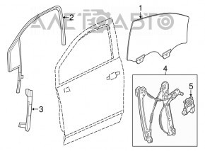 Направляющая стекла двери передней левой Chevrolet Equinox 18-