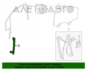 Направляющая стекла двери передней правой GMC Terrain 18-