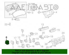 Управление зеркалами Toyota Sienna 11-14 серое