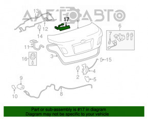 Butonul de deschidere a portbagajului pentru Toyota Camry v40 10-11 sub camera