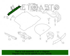 Capac portbagaj fata Nissan Maxima A36 16- negru