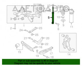 Amortizor spate dreapta gol GMC Terrain 18-22