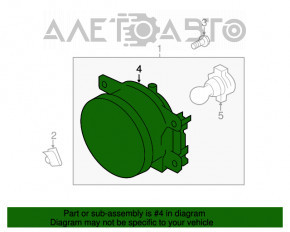 Farul de ceață PTF dreapta pentru Subaru Forester 14-18 SJ 2.0, nou, original OEM