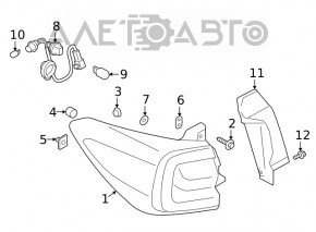 Lampa exterioară aripă dreapta Subaru Outback 20-