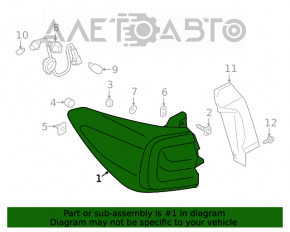 Lampa exterioară aripă stângă Subaru Outback 20- diesel