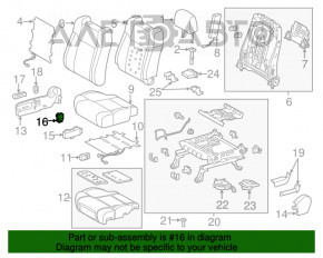 Reglarea suportului lombar al scaunului șoferului Toyota Camry v50 12-14 SUA