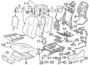 Управление пояснич подпорки водительского сиденья Toyota Avalon 13-18