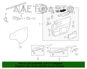 Controlul memoriei scaunelor din față stânga pentru Lexus RX350 RX450h 10-15