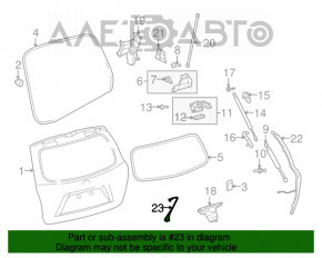 Butonul de deschidere a portbagajului exterior Toyota Highlander 08-13 keyless