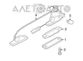 Iluminarea numărului de la ușa portbagajului Subaru Outback 10-14 fără buton.