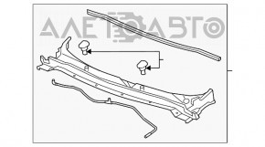 Grila stergatoarelor din plastic pentru Chevrolet Equinox 18-21