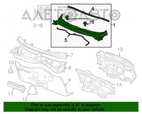 Grila stergatoarelor din plastic pentru Chevrolet Equinox 18-21