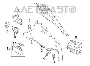 Capacul arcului drept Nissan Murano z52 15- bej