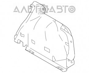 Capacul arcului drept inferior Nissan Rogue Sport 17-19 negru.